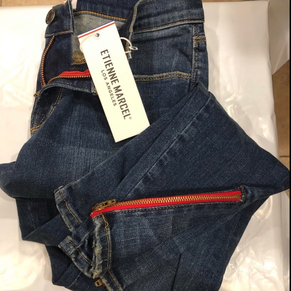 Etienne Marcel Women's Dark Blue Jeans - Picture 4 of 5